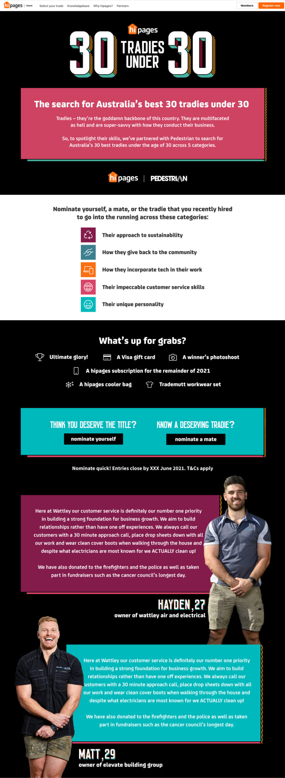 hipages - 30 tradies under 30