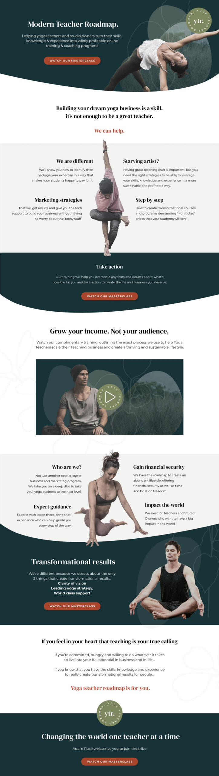 Yoga teacher roadmap - The brand & website
