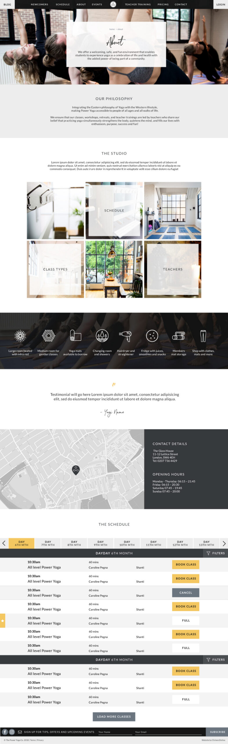 The Power Yoga Co - The website