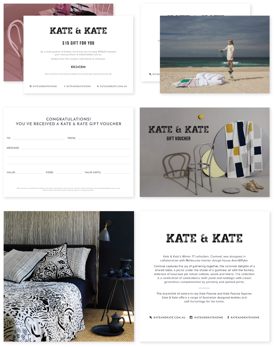 Kate & Kate - Printed collateral