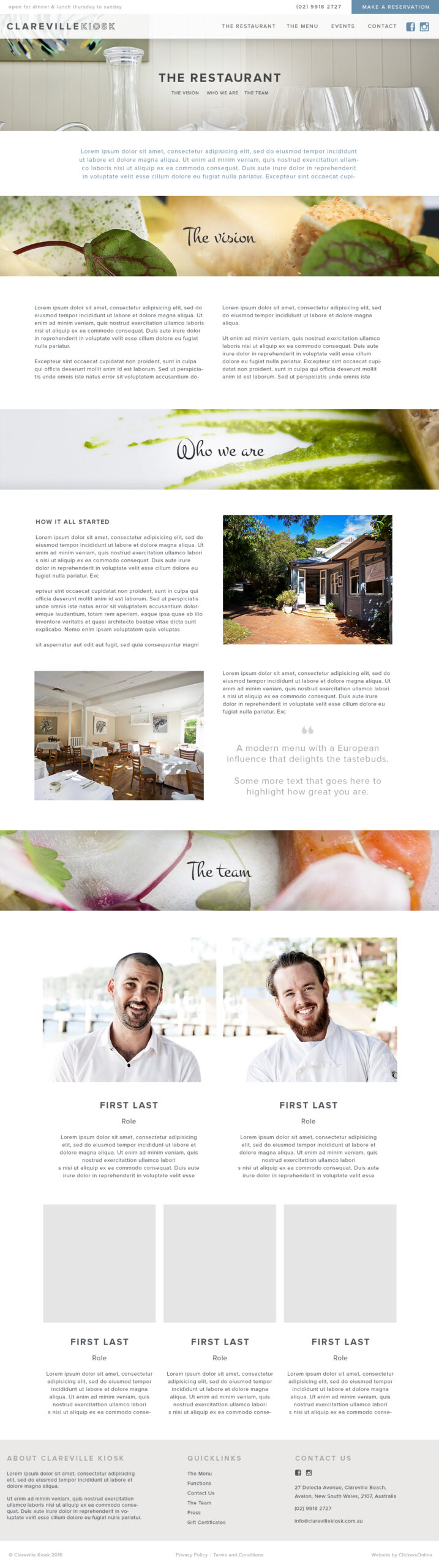 Clareville Kiosk - The website