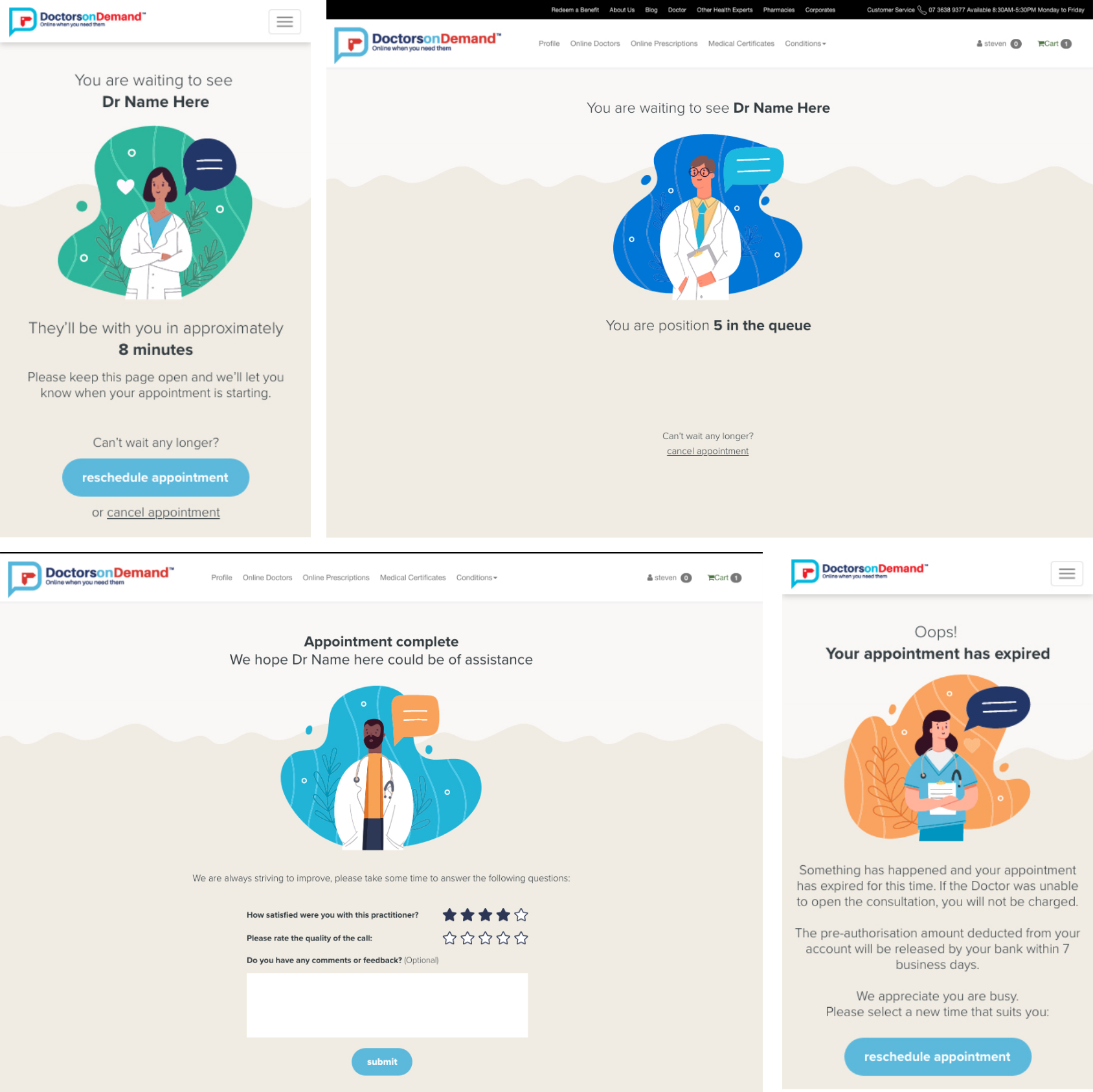 Doctors on Demand - Waiting room designs