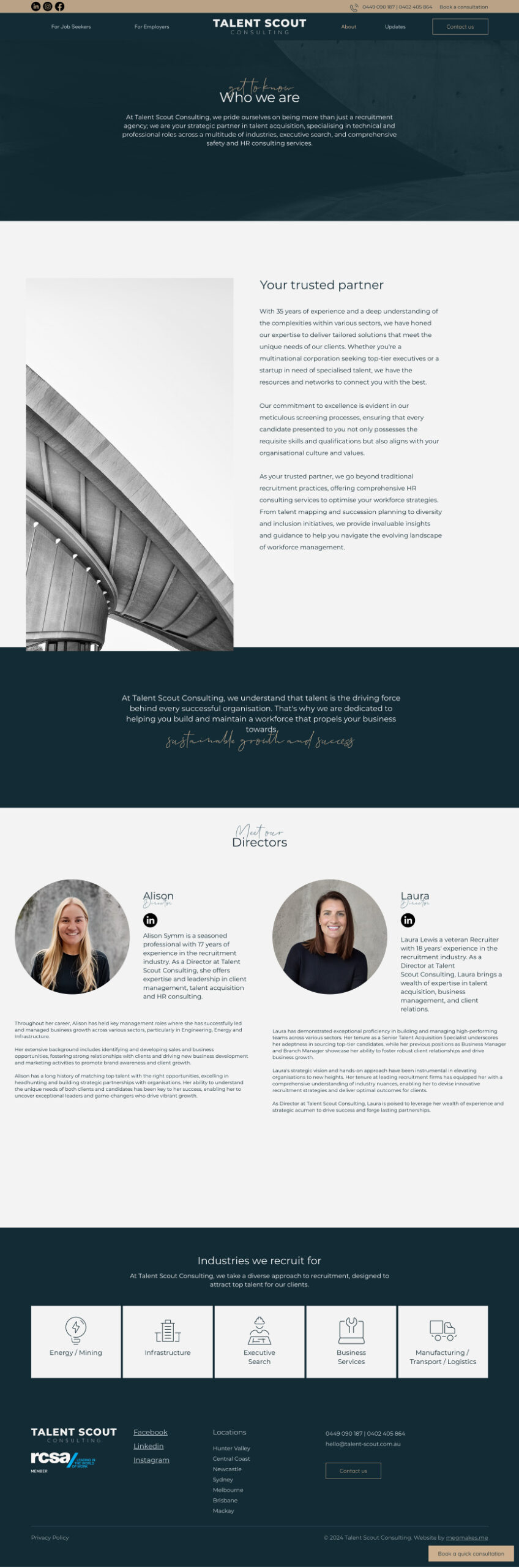 Talent Scout Consulting - The website
