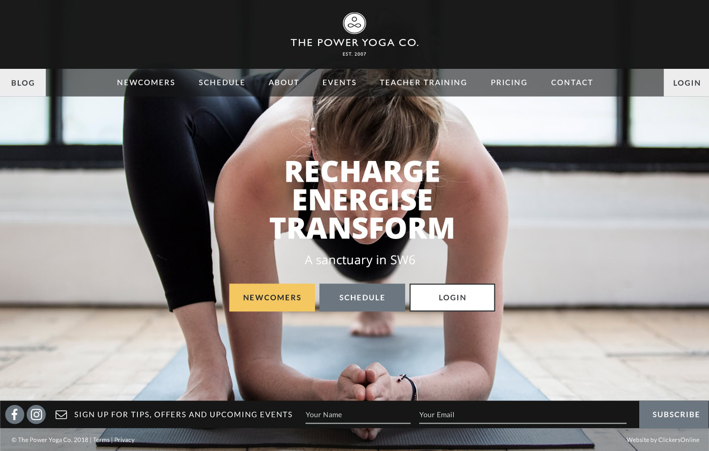 The Power Yoga Co - The website