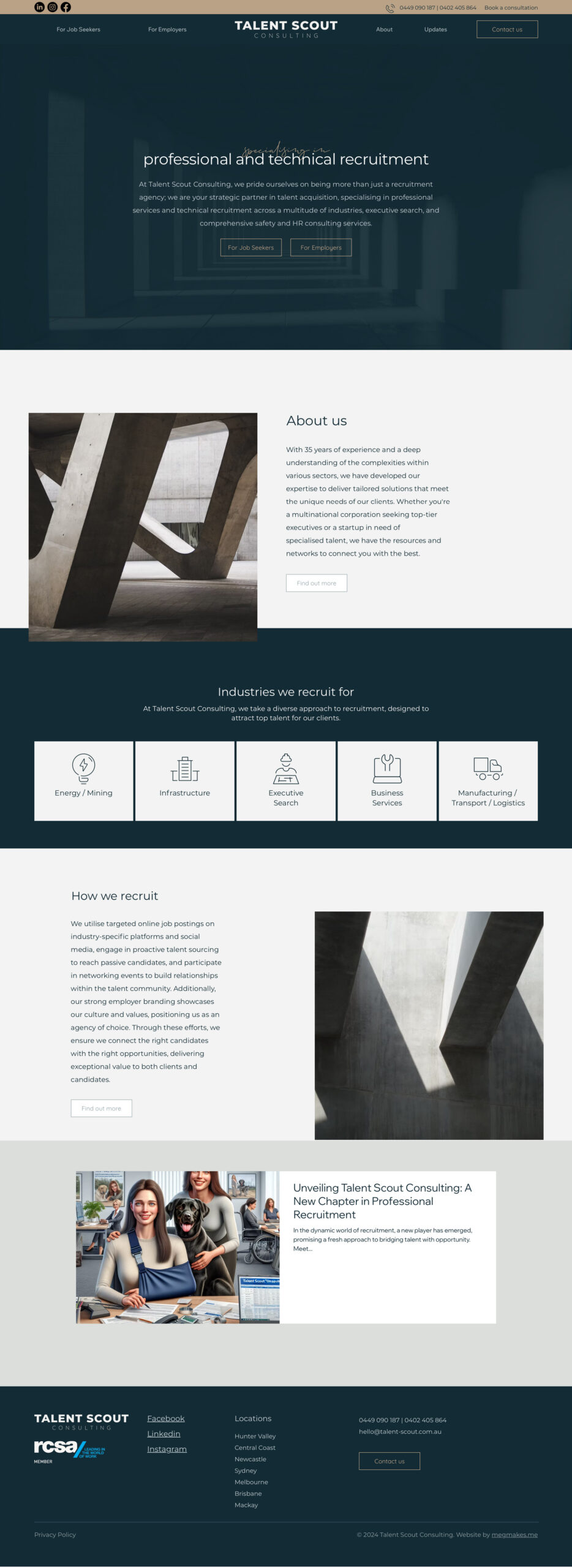 Talent Scout Consulting - The website